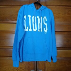 NWT Detroit Lions '47 NFL Sweatshirt Crew Neck Pullover Blue White Men's Medium
